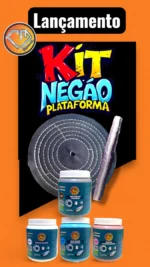 Kit 388 Negão Plataforma - 5 Peças 25CM Riscos Polimento Aço Ferro Aluminio Masssas Liquidas - Imagem 2