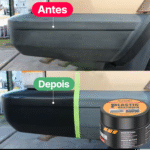 Restaurador Revitalizador Profissional Automotivo Reparo Polimento Plástico Couro Borracha Pneu 50g Não Sai Com Água - Imagem 3