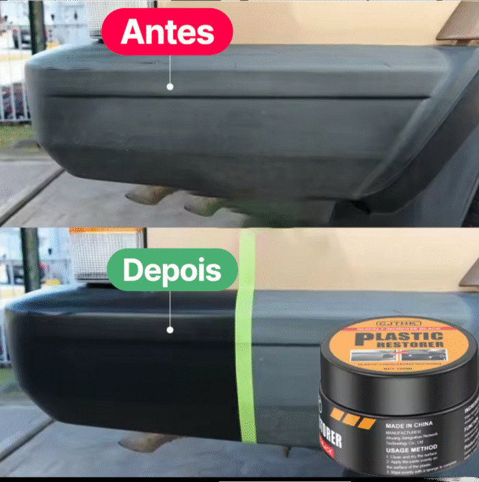 Restaurador Revitalizador Profissional Automotivo Reparo Polimento Plástico Couro Borracha Pneu 50g Não Sai Com Água - Imagem 3