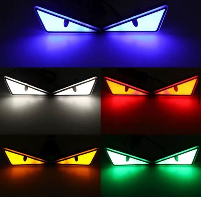 1 Par De Olhos Luz LED Farol Luz Traseira Motocicletas Carro - Imagem 3