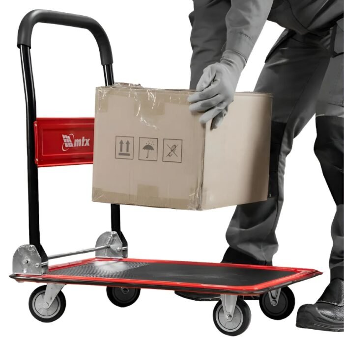 Carrinho de Carga Plataforma Dobrável 150kg Vermelho 730x475 - Imagem 7