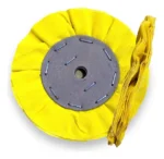 Disco Ventilado Amarelo 15CM - Alto Brilho Metais Aluminio Inox Faca Ferramentas Rodas