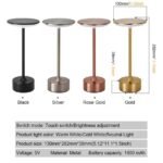 Lâmpada de Mesa LED Touch Luminária Recarregável Cabeceira - Imagem 6