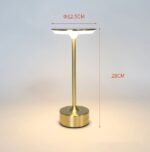 Lâmpada de Mesa LED Touch Luminária Recarregável Cabeceira - Imagem 8