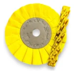 Disco Plissado Amarelo 50CM - Alto Brilho Metais Aluminio Inox Faca Ferramentas Rodas