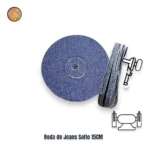 Roda Brim Solto (1 Costura) 15cm - Polimento Fino em Metais: Alumínio Inox Prata Bijoux Latão - Imagem 2