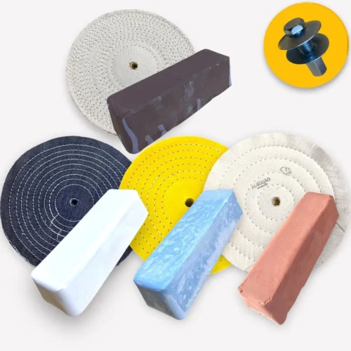 Kit 279 - 25CM Polimento Corte Brilho Rodas Baus Motos Politriz