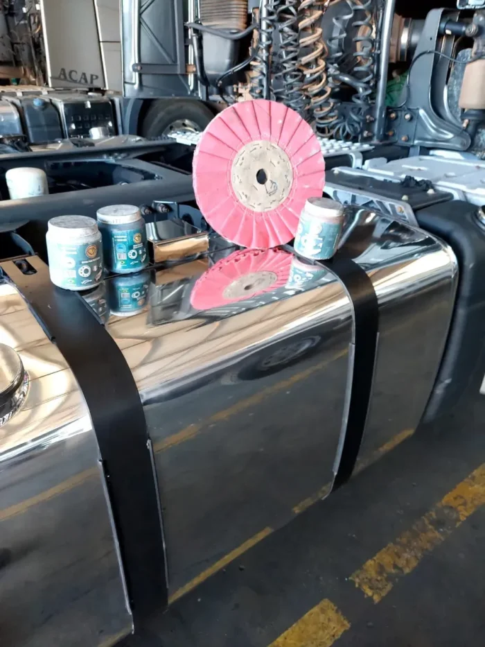 Kit 383 - Plissado 25cm Corte Polimento Brilho Espelhamento Metais Aluminio Inox Faca Ferramentas Rodas - Imagem 5