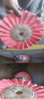 Kit 383 - Plissado 25cm Corte Polimento Brilho Espelhamento Metais Aluminio Inox Faca Ferramentas Rodas - Imagem 3