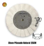 Disco Plissado Natural 25CM - Lustro Resina Acrílico Lanterna Viseira Farol Display - Imagem 2