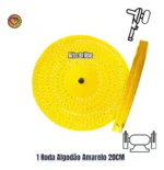 Roda Algodão Amarelo 20cm - Brilho Espelhamento Faca Inox Ferro Alumínio Cubas Ourives Fornitura - Imagem 2