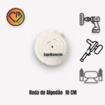 Roda Algodão 10cm - Espelhamento de Metais Aluminio Inox / Polimento Acrilico Lanterna Farol Fornitura - Imagem 2