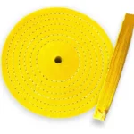 Roda Algodão Amarelo 25cm - Brilho Espelhamento Faca Inox Ferro Alumínio Cubas Ourives Fornitura