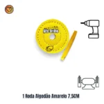 Roda Algodão Amarelo 7,5cm - Brilho Espelhamento Faca Inox Ferro Alumínio Cubas Ourives Fornitura - Imagem 2