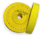 Roda Algodão Amarelo 7,5cm - Brilho Espelhamento Faca Inox Ferro Alumínio Cubas Ourives Fornitura
