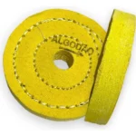 Roda Algodão Amarelo 7,5cm - Brilho Espelhamento Faca Inox Ferro Alumínio Cubas Ourives Fornitura