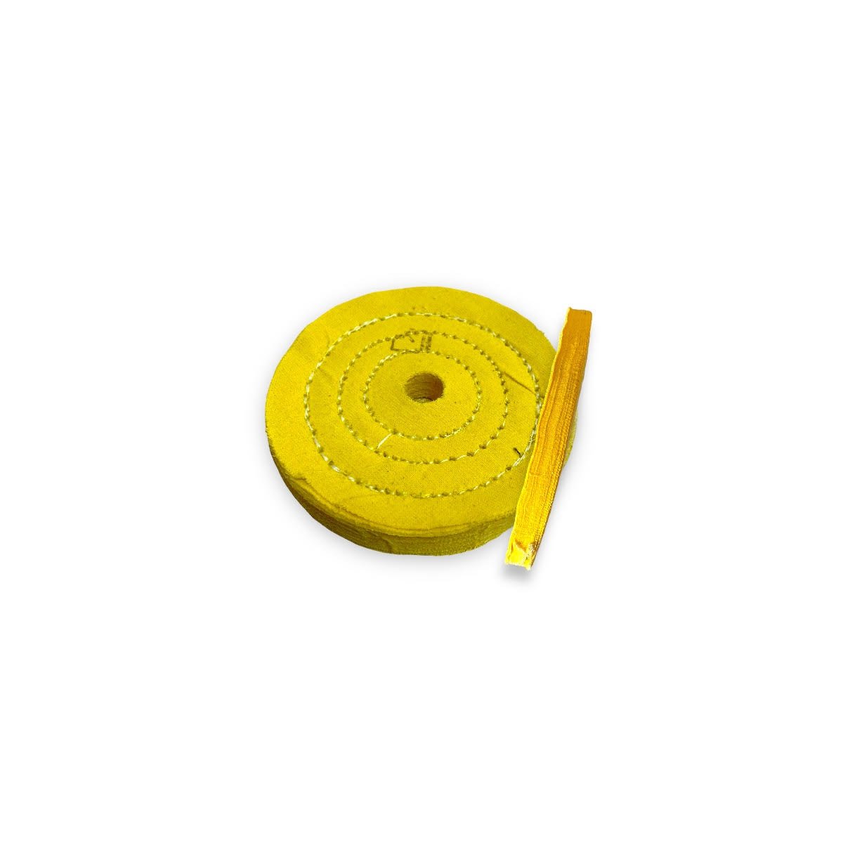 Roda Algodão Amarelo 10cm – Brilho Espelhamento Faca Inox Ferro Alumínio Cubas Ourives Fornitura