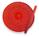 Roda de Algodão Vermelho 45cm – Corte Polimento Metais Alumínio Inox Rodas Tanque Automotivo Baú