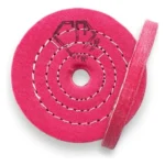 Roda de Algodão Rosa 10cm - Corte Polimento Metais Alumínio Inox Rodas Tanque Automotivo Baú