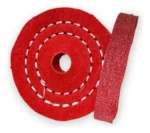 Roda de Algodão Vermelho 7,5cm – Corte Polimento Metais Alumínio Inox Rodas Tanque Automotivo Baú