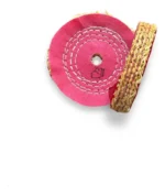 Roda Transisal Rosa 10cm - Tirar Riscos Marcas Corte Inox Aluminio Ferro Metais Tanque Rodas Armas