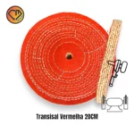 Roda Transisal Vermelho 20cm - Tirar Riscos Corte Inox Aluminio Ferro Metais Tanque Rodas Armas - Imagem 2