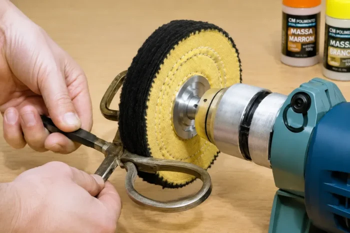 Roda Transisal Amarelo 10cm - Tirar Riscos Corte Inox Aluminio Ferro Metais Tanque Rodas Armas - Imagem 5
