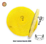 Roda Transisal Amarelo 30cm - Tirar Riscos Corte Inox Aluminio Ferro Metais Tanque Rodas Armas - Imagem 2