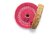 Roda Transisal Rosa 7,5cm - Tirar Riscos Marcas Corte Inox Aluminio Ferro Metais Tanque Rodas Armas