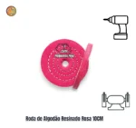 Roda de Algodão Rosa 10cm - Corte Polimento Metais Alumínio Inox Rodas Tanque Automotivo Baú - Imagem 2