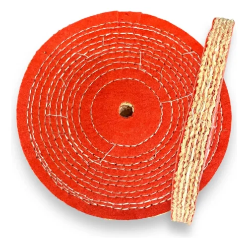 Roda Transisal Vermelho 50cm - Tirar Riscos Corte Inox Aluminio Ferro Metais Tanque Rodas Armas