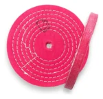 Roda de Algodão Rosa 20cm - Corte Polimento Metais Alumínio Inox Rodas Tanque Automotivo Baú