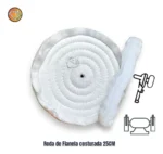 Roda Flanela 25cm - Lustro Final em Metais Acrílico Madeira Resina Jóias Plástico Carros Tanque - Imagem 2