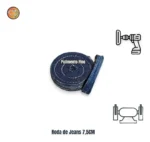 Roda Jeans 7,5cm - Polimento Fino em Metais: Alumínio Inox Prata Bijoux Latão Baú Armas Rodas Faca - Imagem 2