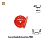 Roda de Algodão Vermelho 7,5cm – Corte Polimento Metais Alumínio Inox Rodas Tanque Automotivo Baú - Imagem 2