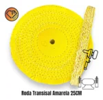 Roda Transisal Amarelo 25cm - Tirar Riscos Corte Inox Aluminio Ferro Metais Tanque Rodas Armas - Imagem 2