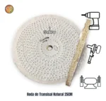 Roda Transisal 25cm - Tirar Riscos Polimento Inox Aluminio Cubas Ferro Faca Tanque Rodas Armas - Imagem 2
