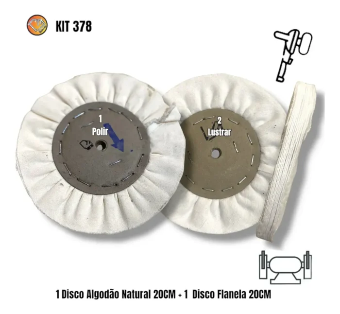 Kit 378 - 2 Discos Ventilados 20cm Acrilico, Plastico Farol, Lanterna,  Artesanado em Madeira, Violão, Vinil - Imagem 2