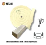 Kit 381 - 2 Peças Boina 15cm Massa Pequena Acrilico Plastico Madeira Lanterna Farol Fornitura PU - Imagem 2