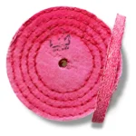 Roda Transisal Resinado Rosa Duro 15X1,5CM - Tirar Riscos Polimento Inox Aço Cutelaria