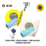 Kit 367 - 2 Discos 30cm Massas Hastes Acabamento Metais Aluminio Inox Tanque Sela Arreio Barco Armas Frisos Chapa - Imagem 2