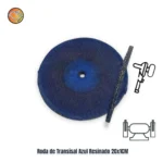 Roda Transisal Azul Resinado Duro 20CM - Expessura 10mm - Corte Riscos Polimento - Imagem 2