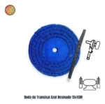 Roda Transisal Azul Resinado Duro 15CM - Expessura 10mm - Corte Riscos Polimento - Imagem 2