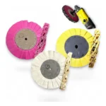 Kit 392 - 3 Peças Disco Plissado 25cm Polir Brilho Espelhar Aluminio Inox Tanque Aço Metais Rodas Armas Facas - Imagem 4