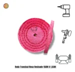 Roda Transisal Resinado Rosa Duro 15X1,5CM - Tirar Riscos Polimento Inox Aço Cutelaria - Imagem 2