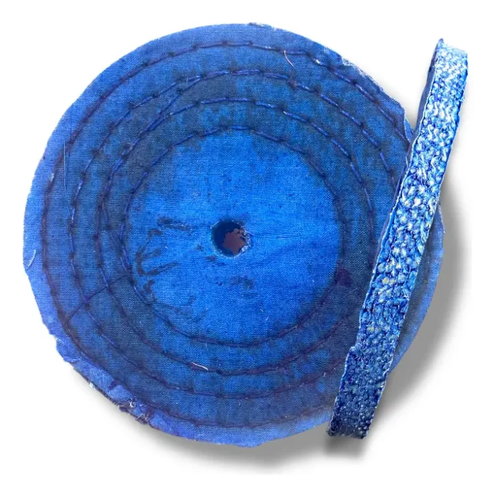 Roda Transisal Resinado Azul Duro 15X1,5CM - Tirar Riscos Polimento Inox Aço Cutelaria - Imagem 4