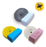 Kit 364 - 7 Peças Boinas 10cm Massa Pequenas Furadeira Polimento Espelhamento Latão Cobre Alumínio Metais Inox Armas