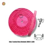 Roda Transisal Resinado Rosa Duro 20X1,5CM - Tirar Riscos Polimento Inox Aço Cutelaria - Imagem 2
