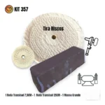KIT 357 - 3 Peças Boinas Massa Grande Aluminio Inox Metais Rodas Tanque Chapas Frisos Selas Arreios Caminhão - Imagem 2