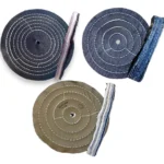 Kit 361 - 3 Peças 15cm Polimento Ferro Aço Chapas Aluminio Inox Metais Sela Cutelaria
